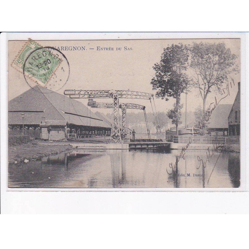BELGIQUE: HAINAUT: QUAREGNON: entrée du sas, canal - état