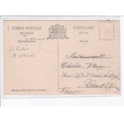 BELGIQUE: HAINAUT: QUAREGNON: entrée du sas, canal - état