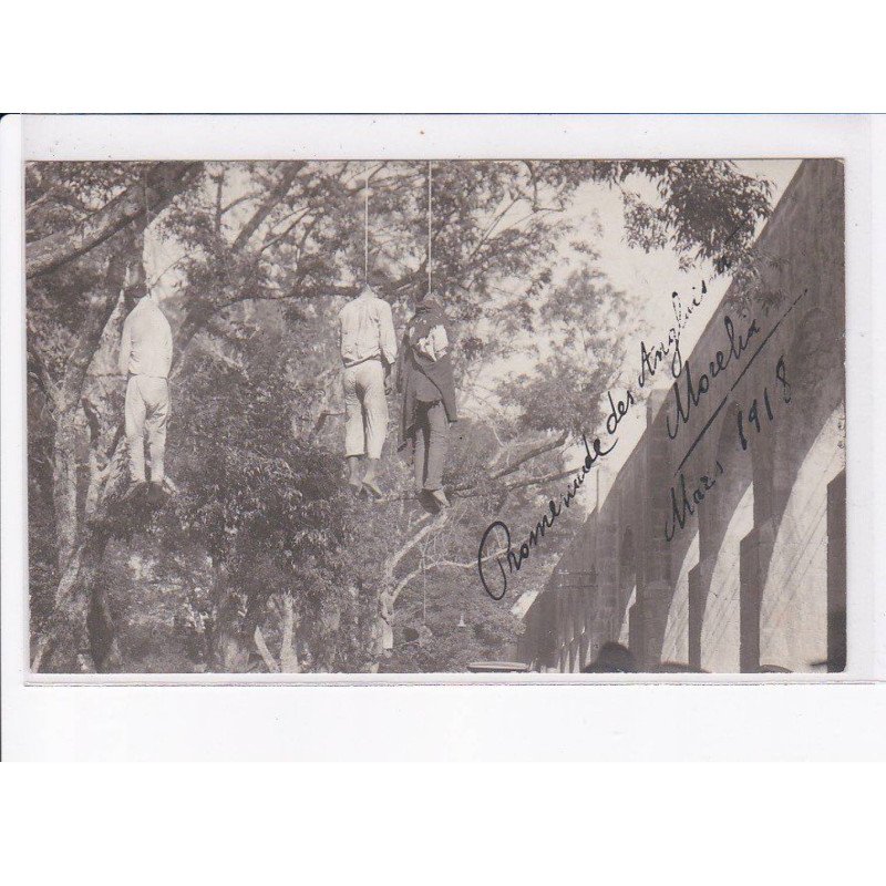 MEXIQUE: morelia, pendaison, justice - lot de 2 CPA, texte - très bon état