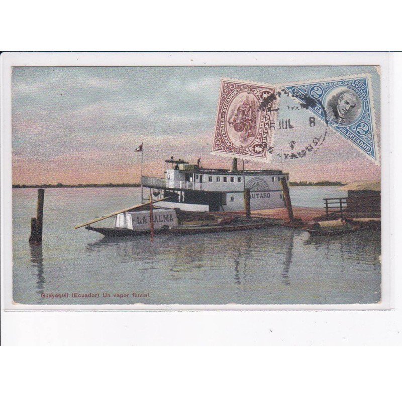 EQUATEUR: GUAYAQUIL: un vapor fluvial, philatélie - très bon état