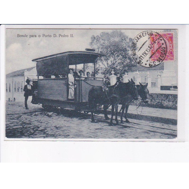 BRESIL: bonde para o porto D. Pedro II, tramway à cheval - très bon état