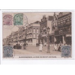 BELGIQUE: FLANDRE OCCIDENTALE: BLANKENBERGHE: la digue de mer et les villas - très bon état