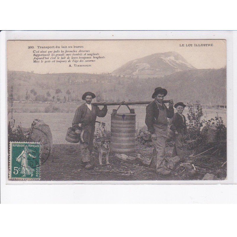 LOT: transport du lait au buron - très bon état