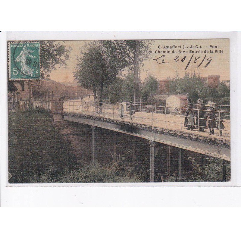 ASTAFFORT: pont du chemin de fer, entrée de la ville - très bon état