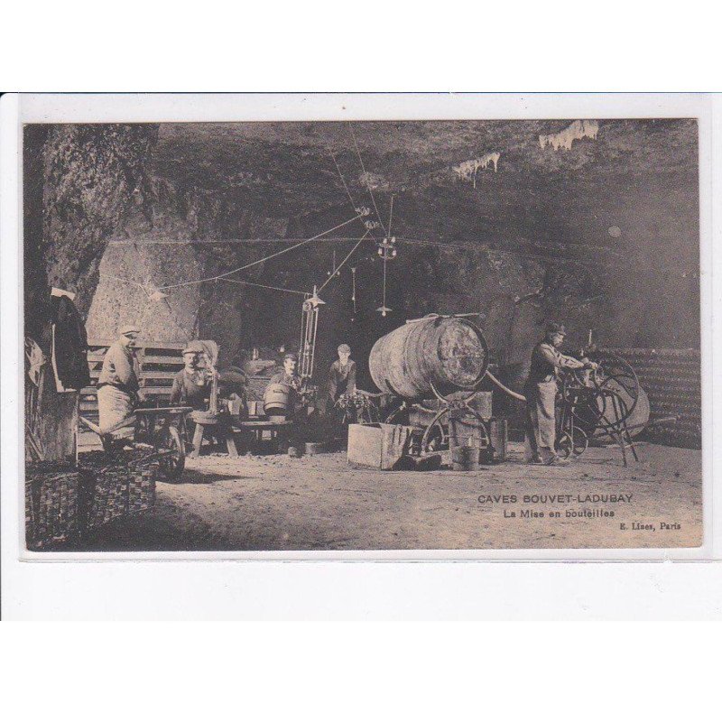 SAUMUR: caves bouvet-ladubay, la mise en bouteilles - très bon état