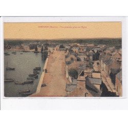 BARFLEUR: vue générale, prise sur l'église - très bon état