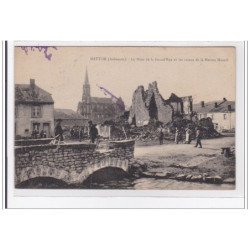 MATTON : le haut de la grand'rue et les ruines de la maison hanoff - tres bon etat