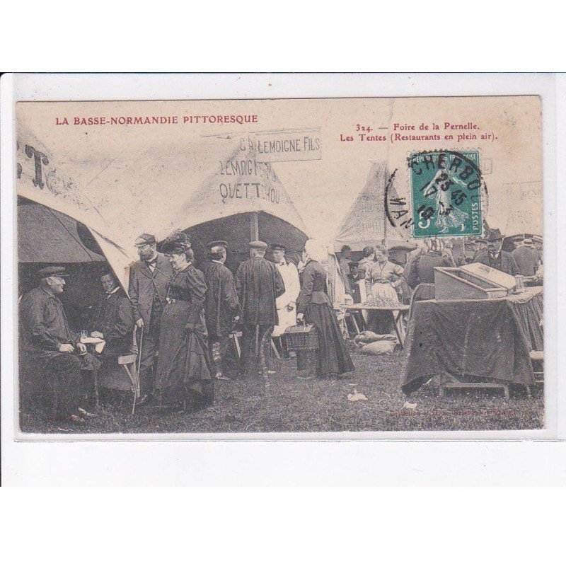 MANCHE: foire de la pernelle, les tentes (restaurant en plein air) - état