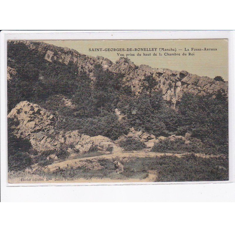 SAINT-GEORGES-de-RONELLEY: la fosse-arthure, vue prise du haut de la chambre du roi - très bon état