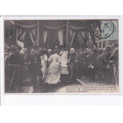 CHERBOURG: voyage présidentiel, président de république, souverains danois arrivent à la tente de récept - très bon état