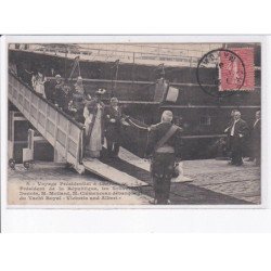 CHERBOURG: voyage présidentiel, président république, souverains danois débarquent du yacht royal - très bon état
