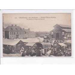 SAINT-PIERRE-EGLISE: les huitres et place du marché - très bon état