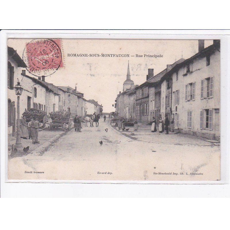ROMAGNE-sous-MONTFAUCON: rue principale - très bon état