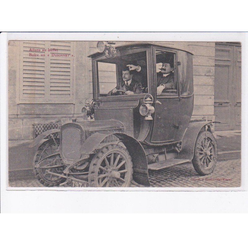 MEUSE: allons au buffet boire un "dubonnet", automobile - état (décollée)