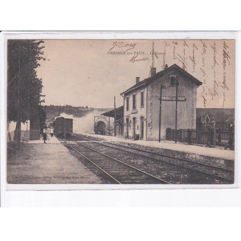 DEMANGE-aux-EAUX: la gare, train - état