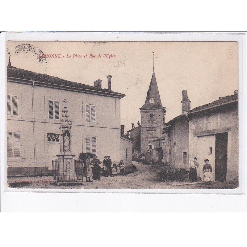 BEHONNE: la place et rue de l'église - état