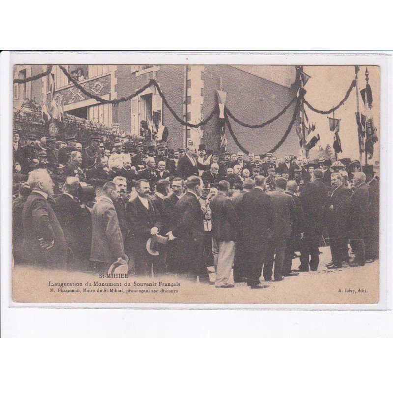 SAINT-MIHIEL: inauguration monument du souvenir français - très bon état