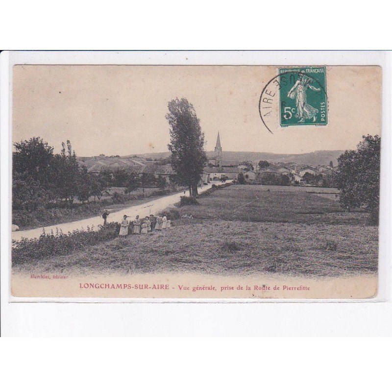 LONGCHAMPS-sur-AIRE: vue générale prise de la route de pierrefitte - état