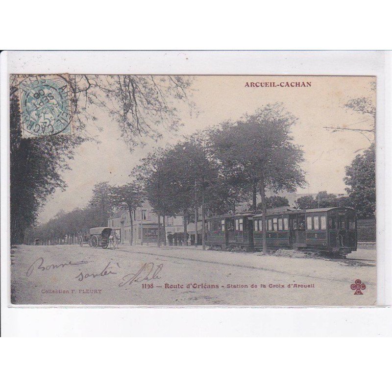 ARCUEIL-CACHAN: route d'orleans, station de la croix d'arcueil, tramway - très bon état