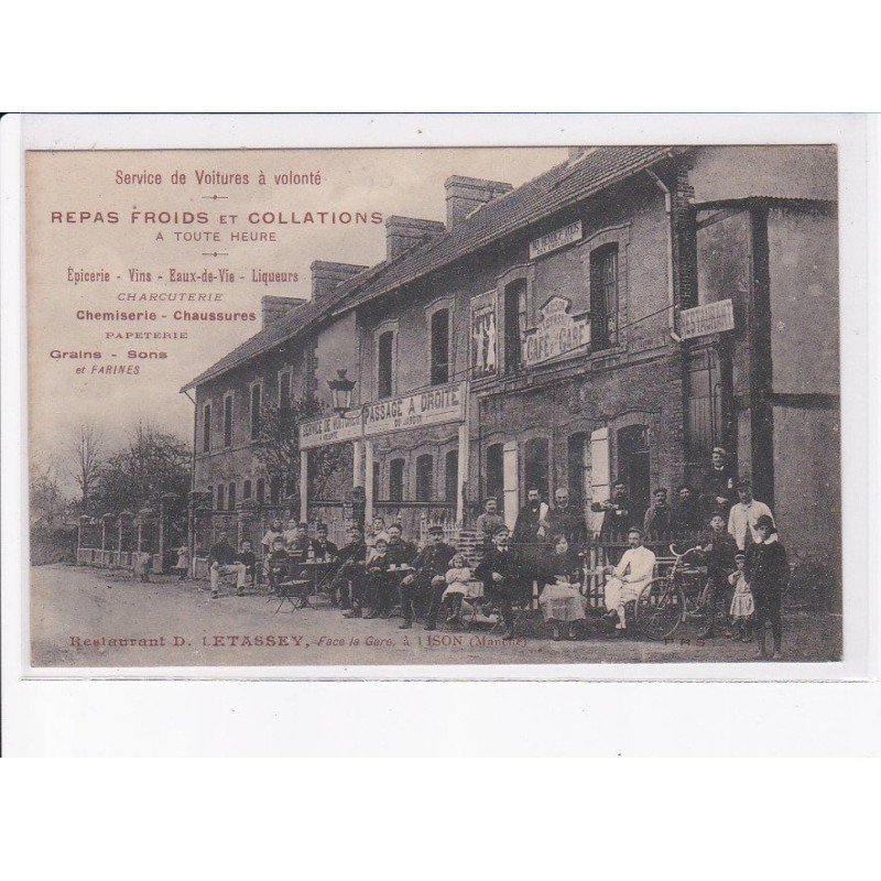 LISON: restaurant D. Letassey, café de la gare - très bon état