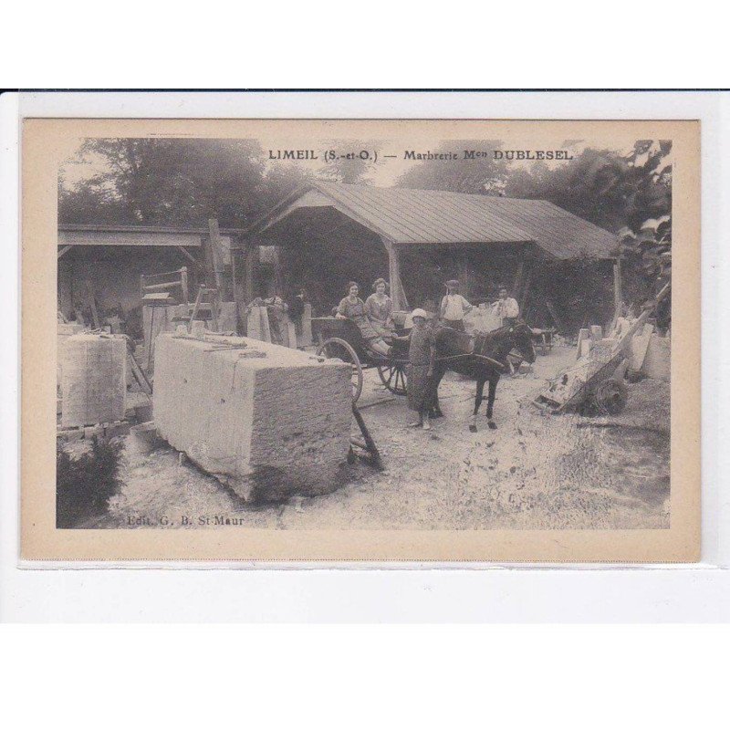 LIMEIL: marbrerie Mon dublesel - très bon état