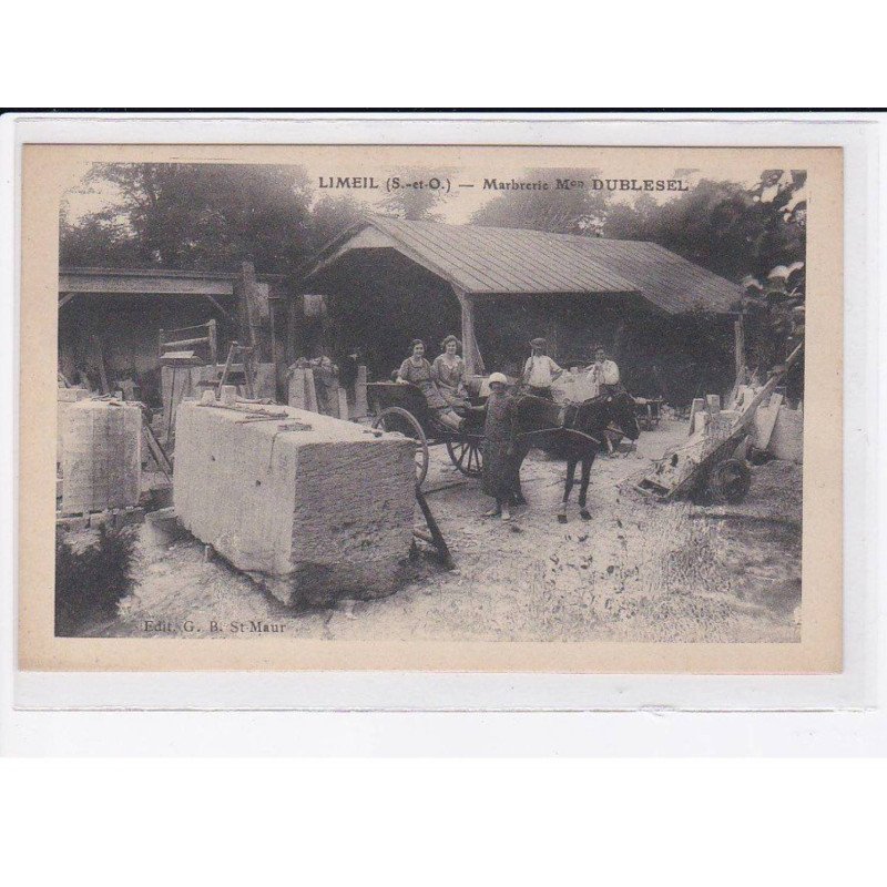 LIMEIL: marbrerie Mon dublesel - très bon état