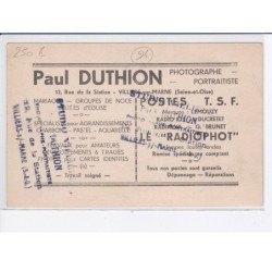 VILLIERS-sur-MARNE: studio-villiers, T.S.F. photographie, "radio" 12 rue de la station - très bon état