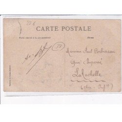 BORDEAUX: lancement du cuirassé vergniaud 1910 le cuirassé sur le chantier avant le lancement - très bon état