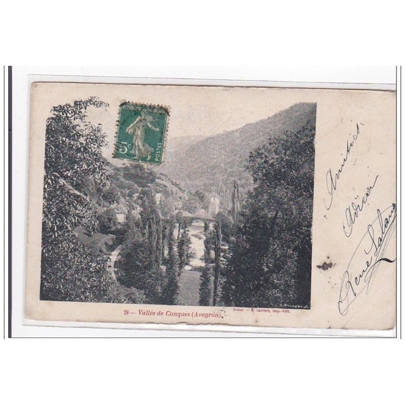 VALLEE DE CONQUES : vue generale - tres bon etat