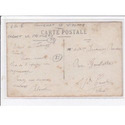 FONTENAY LE VICOMTE : carte photo de l'équipe de dégarnissage - chemin de fer - très bon état