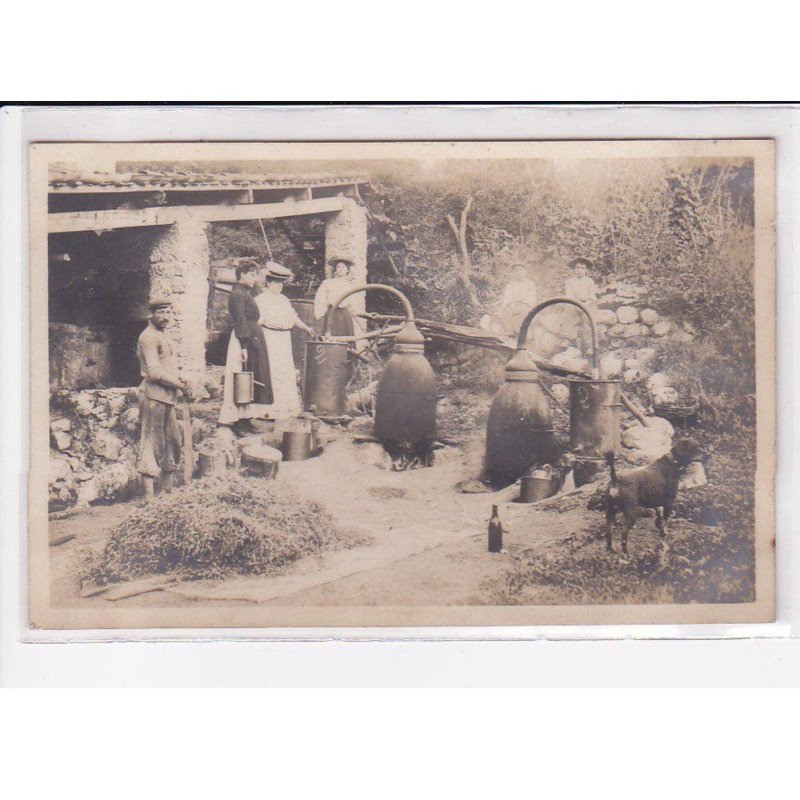 SOSPEL ? SAINT MARTIN VESUBIE (environs): carte photo d'un alambic (alcool - distillerie) - très bon état