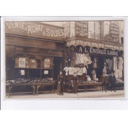 TOURS : carte photo - magasin au grand saint-martin, L. Lalliot,   74 rue des halles - très bon état