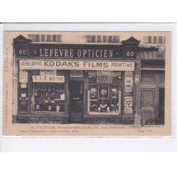TOURS: lefevre opticien, kodaks films, opticien-spécialiste, autographe - état
