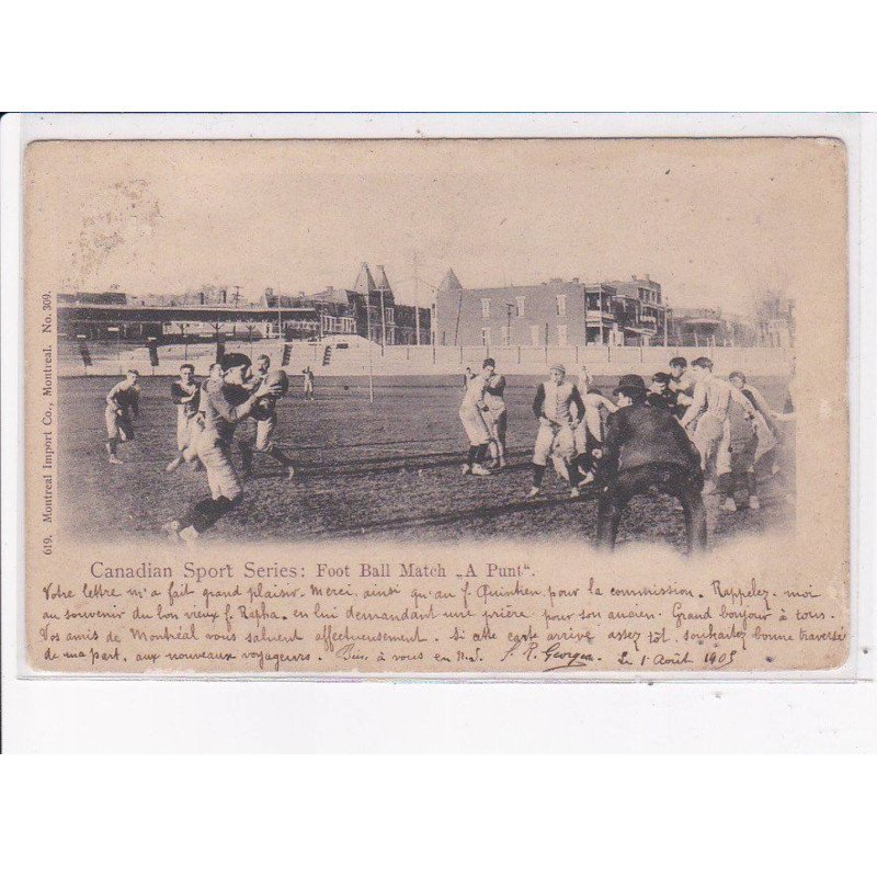 RUGBY: canadian sport series, football match "a punt" - état