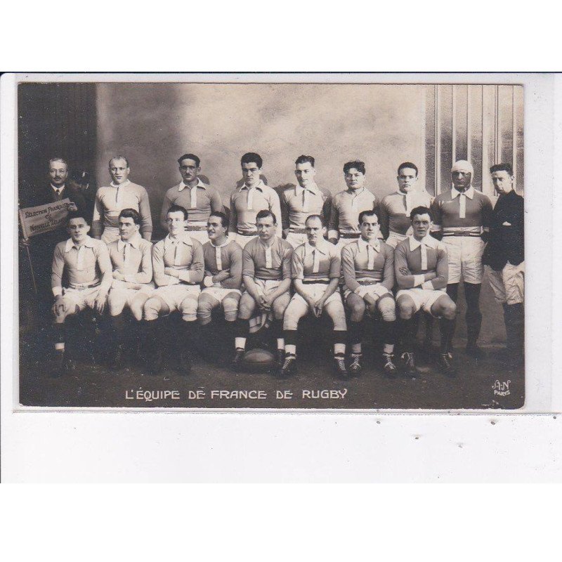 RUGBY: l'équipe de france de rugby, jeux olympiques 1924 - très bon état