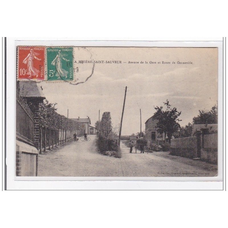 RIVIERE-SAINT-SAUVEUR : avenue de la gare et route de genneville -  tres bon etat