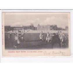 RUGBY: canadian sport series football match "a punt" paul beaudry - très bon état