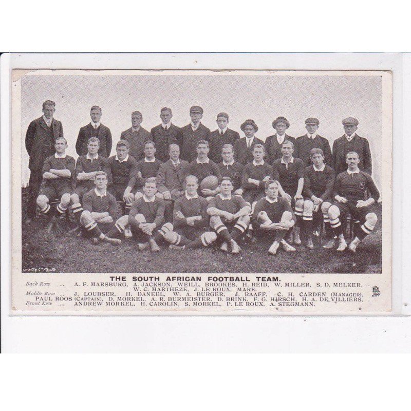 RUGBY: south african rugby football team - très bon état