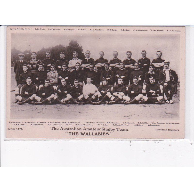 RUGBY: australian amateur rugby team, the wallabies - très bon état