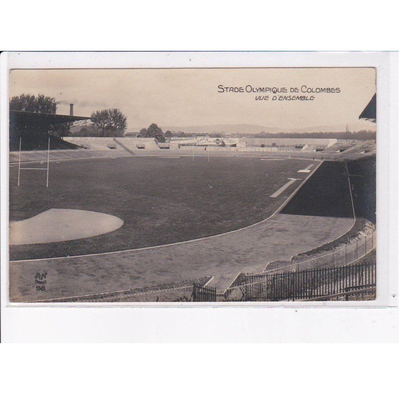 RUGBY: stade olympique de colombes, vue d'ensemble - très bon état