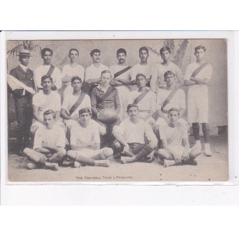 RUGBY: the football team and principal, sri lanka, kandy, ceylan - très bon état