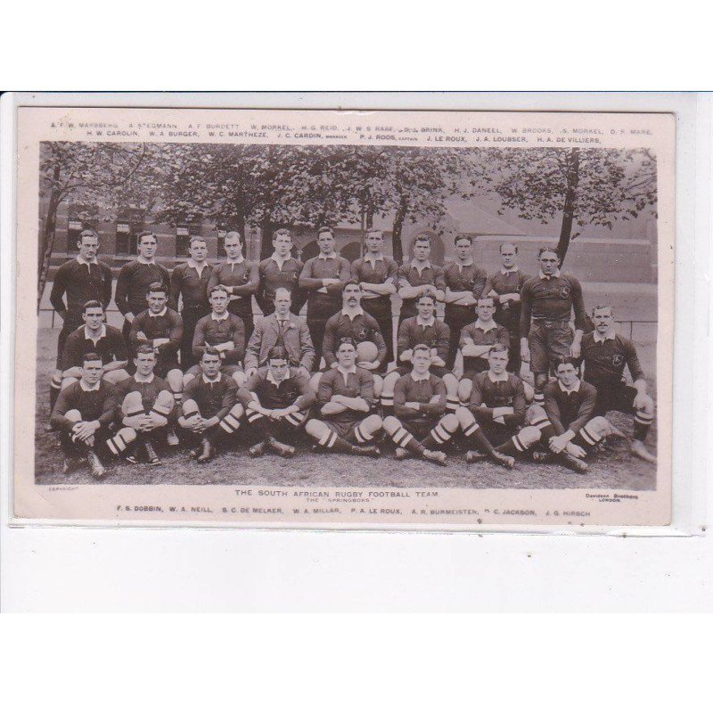 RUGBY: south african rugby football team - très bon état
