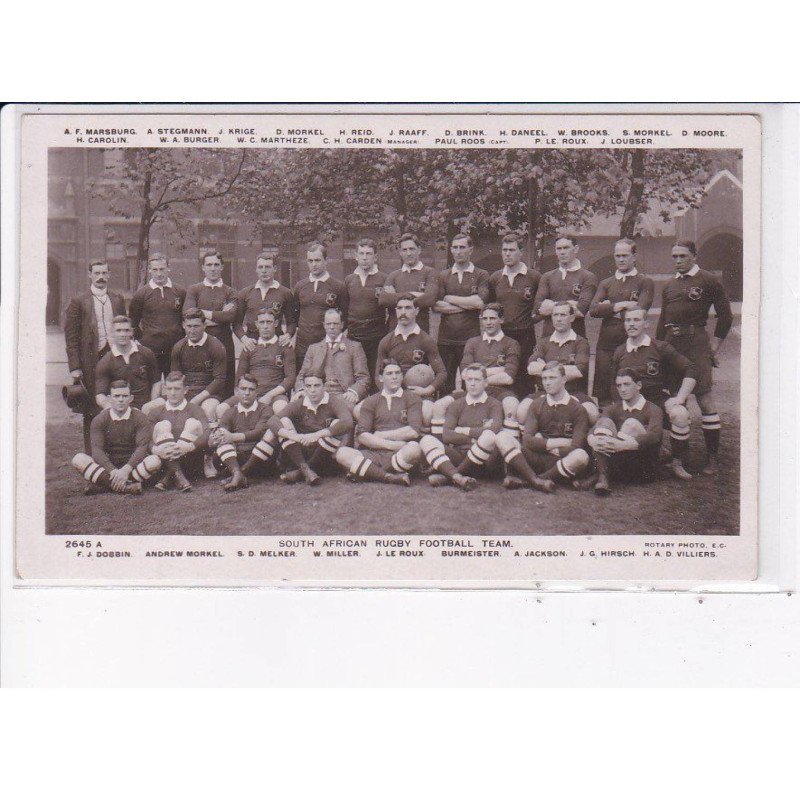 RUGBY: south african rugby football team - très bon état