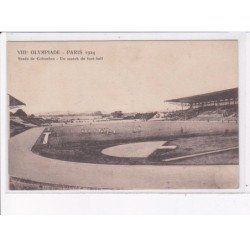RUGBY: VIIIe olympiade paris 1924, stade de colombes, jeux olympiques, un match de football - très bon état