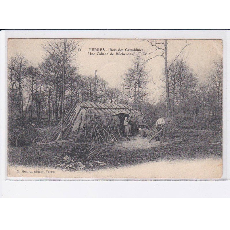 YERRES: bois des camaldules, une cabane de bûcherons - état