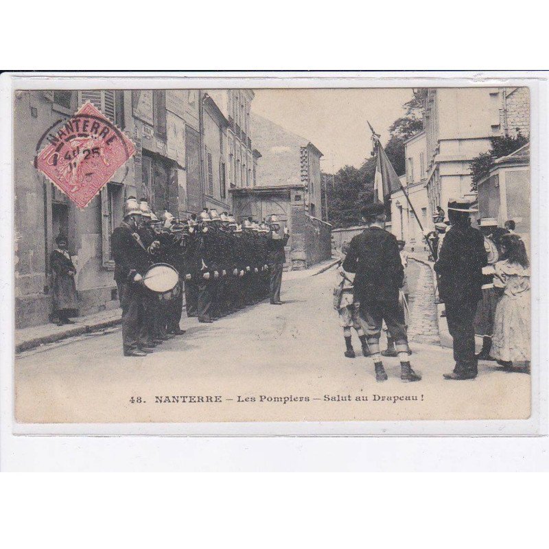 NANTERRE: les pompiers, salut au drapeau! - état