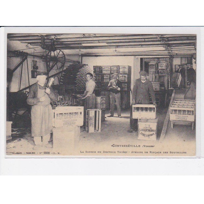 CONTREXEVILLE: la source du docteur thiéry, atelier du rinçage des bouteilles - très bon état