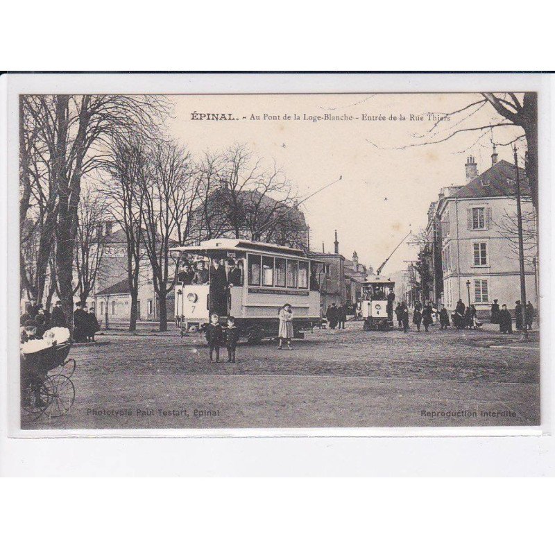 EPINAL: au pont de la loge-blanche, entrée de la rue thiers, tramway - très bon état