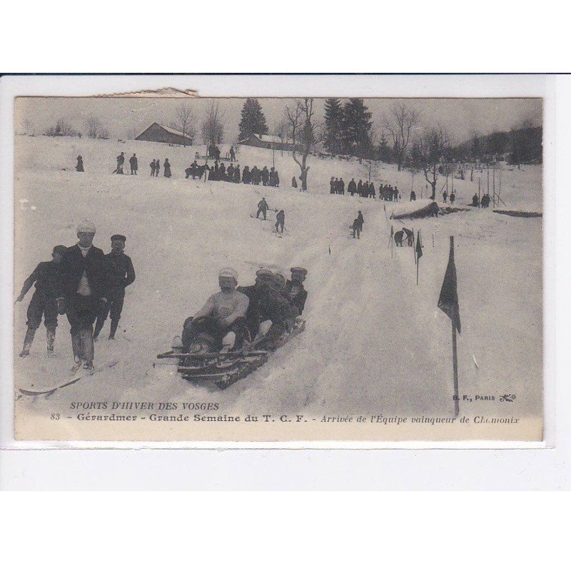 GERARDMER: grande semaine du T.C.F. arrivée de l'équipe vainqueur de chamonix - très bon état