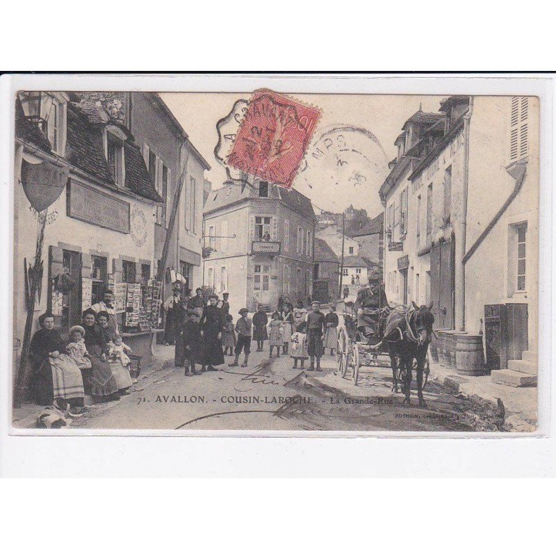 AVALLON: cousin-laroche la grande rue, magasin de cartes postales - très bon état